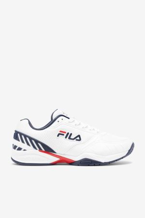 FILA Volley Zone Pickleball Shoes White / Navy / Red,Mens Shoes | CA.WMHDSF716